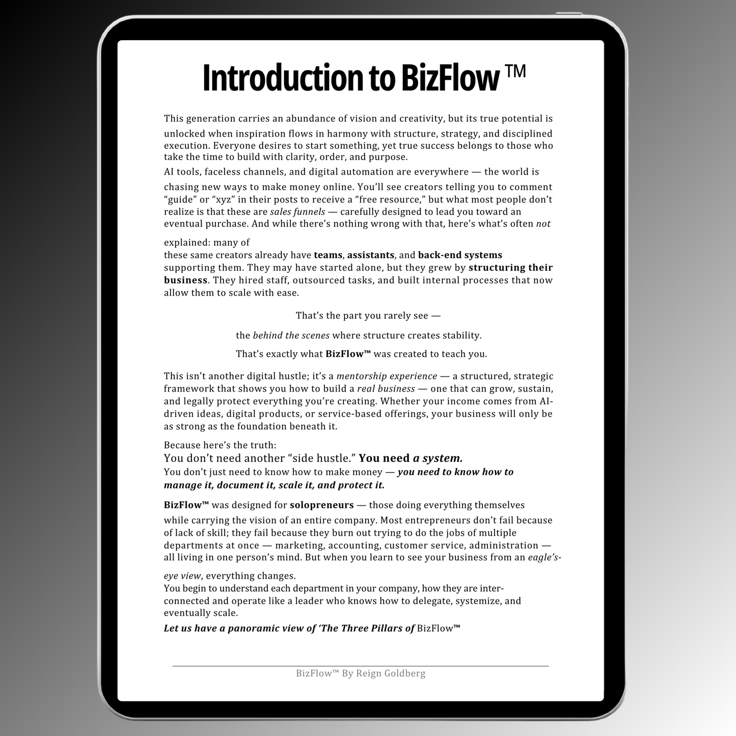 BizFlow™  | Global Biz Course