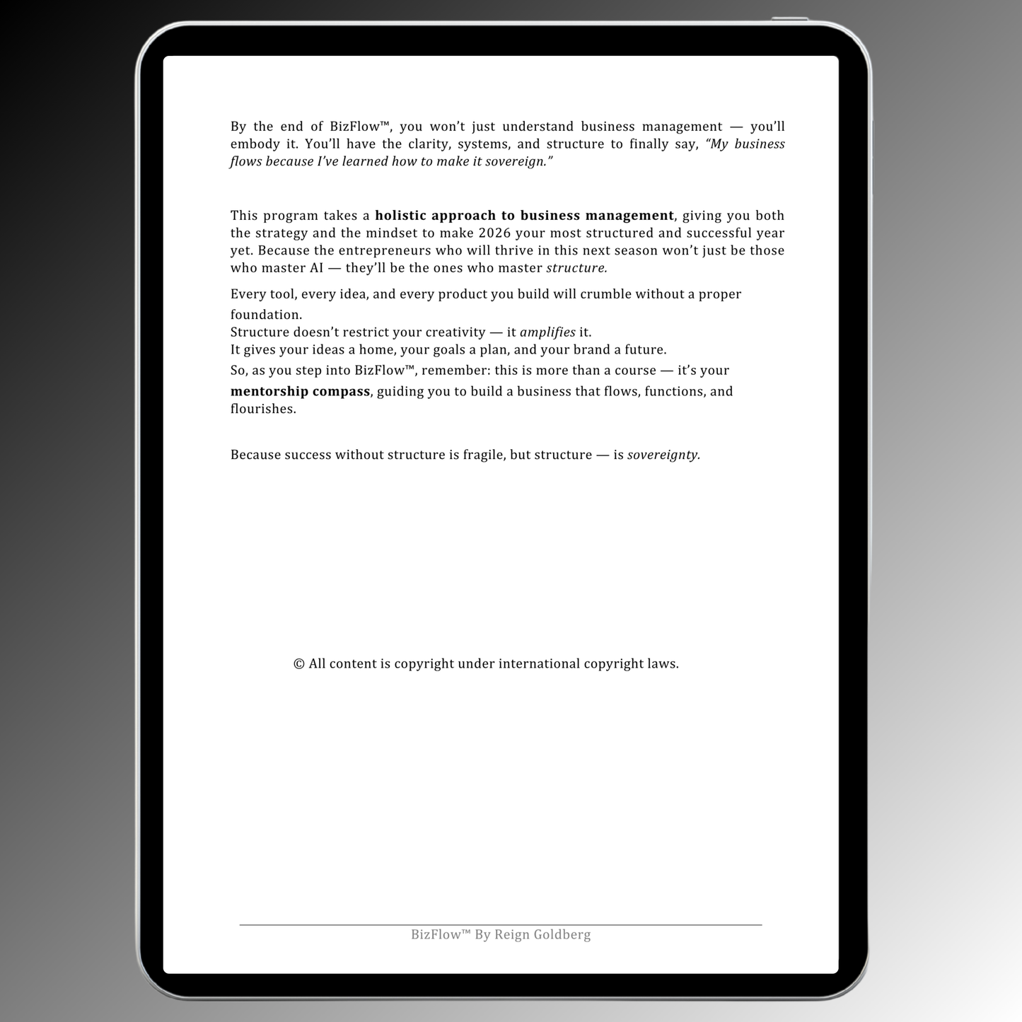 BizFlow™  | Global Biz Course